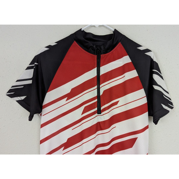 Crivit sz M Cycling Jersey ss 1/4 zip colorful print bike men 2830 - Picture 2 of 6